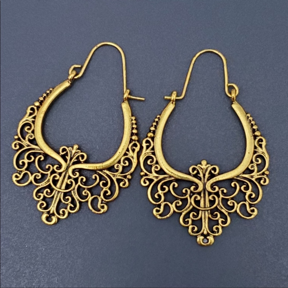 Gold tone Boho Style Earrings